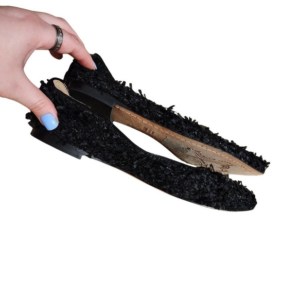 Jean-Michel Cazabat ruffle black flats - Picture 4 of 8